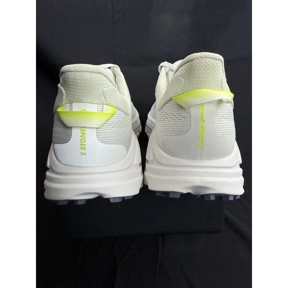 Size 13 Hoka Challenger 8 Mens Running Shoes White Neon Citrus Athletic Sneakers